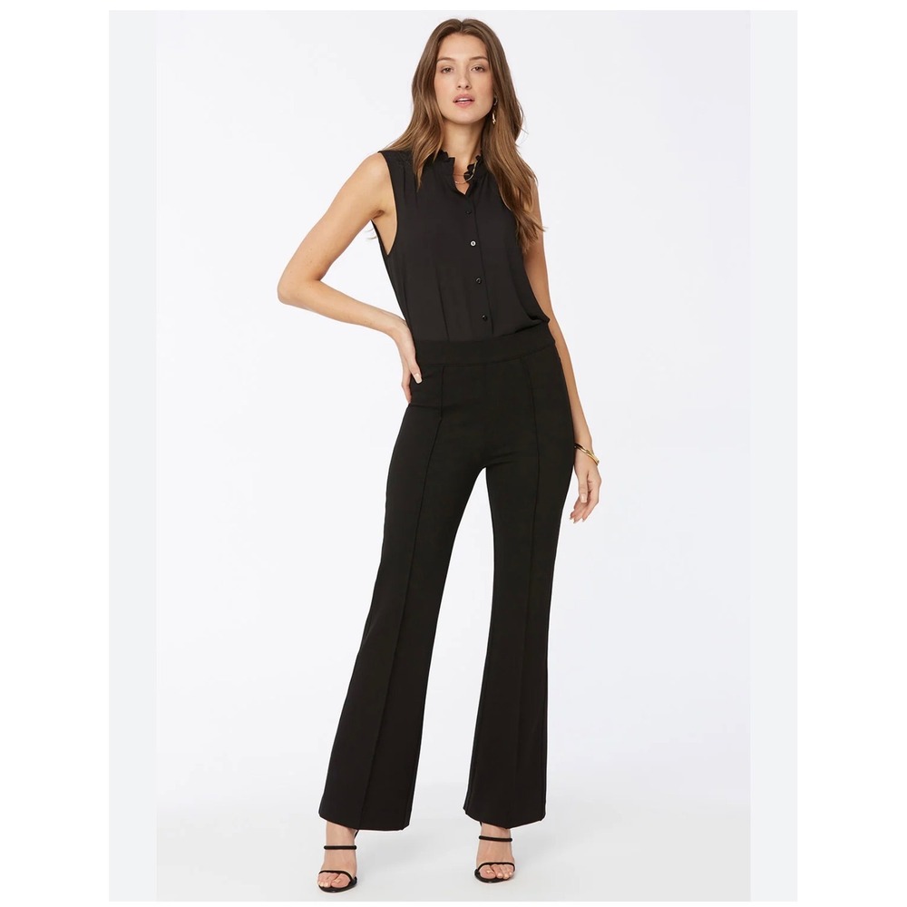 NYDJ Sculpt-Her Pull-On Flare Leg Pants Black 4-Way Stretch XL‎ NWT